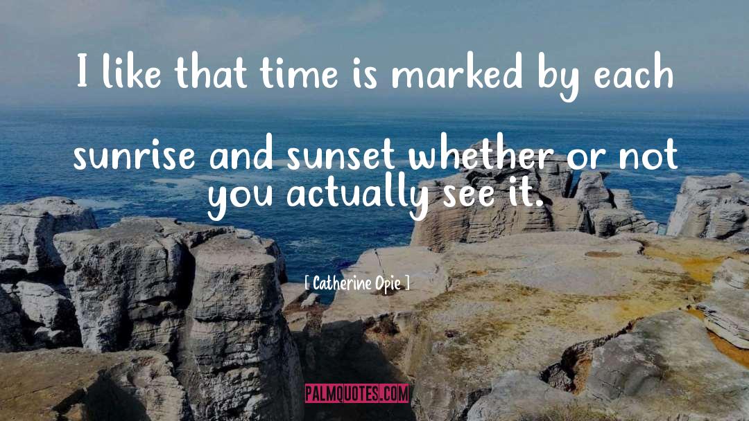 Catherine Opie Quotes: I like that time is