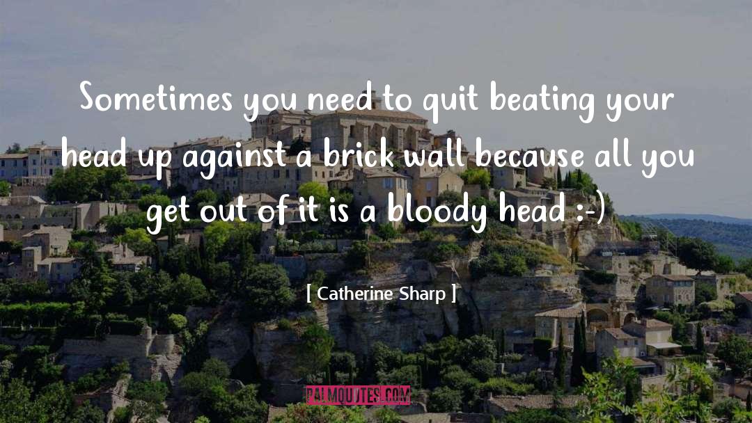Catherine Sharp Quotes: Sometimes you need to quit