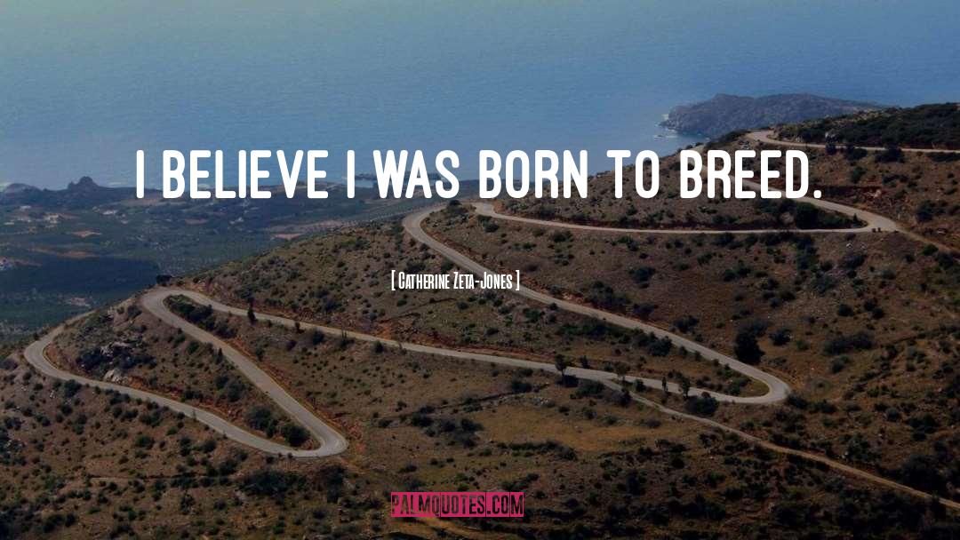 Catherine Zeta-Jones Quotes: I believe I was born