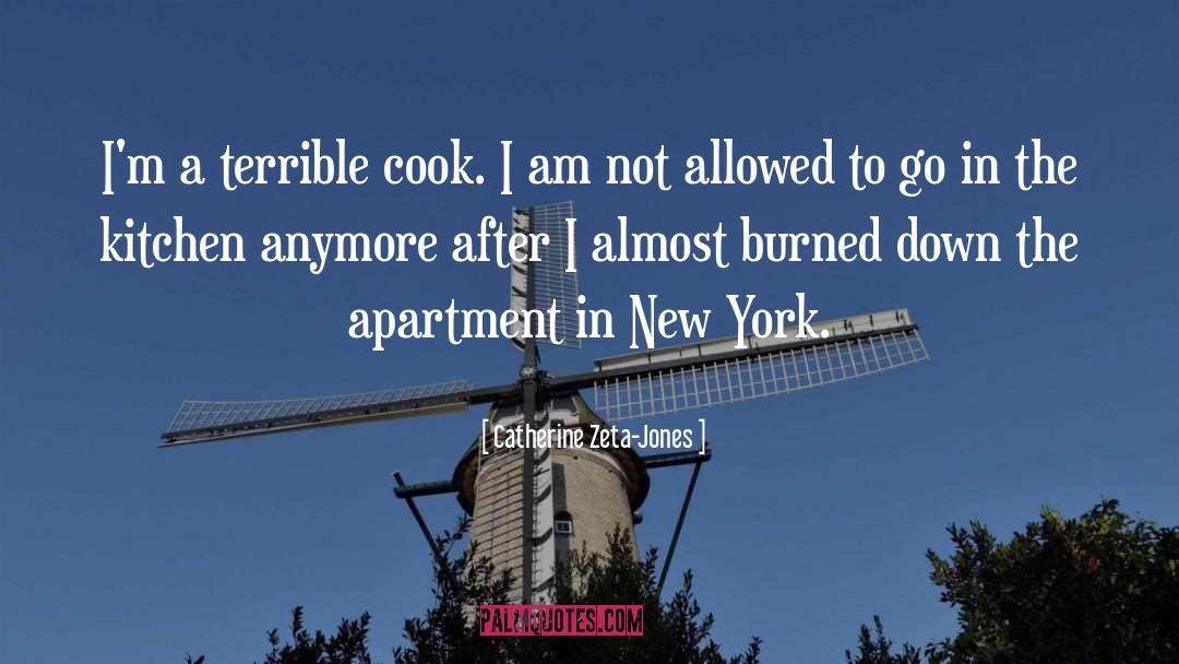 Catherine Zeta-Jones Quotes: I'm a terrible cook. I