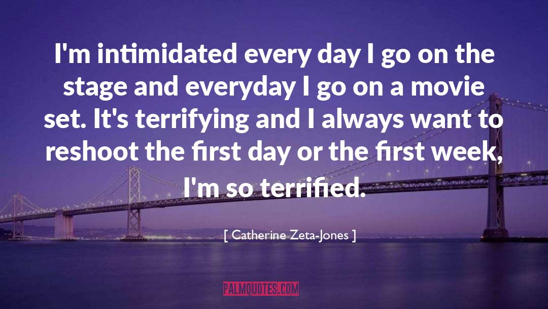 Catherine Zeta-Jones Quotes: I'm intimidated every day I