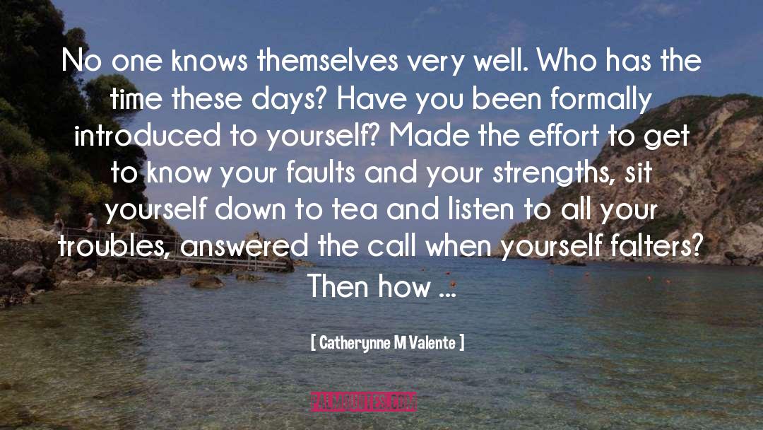 Catherynne M Valente Quotes: No one knows themselves very