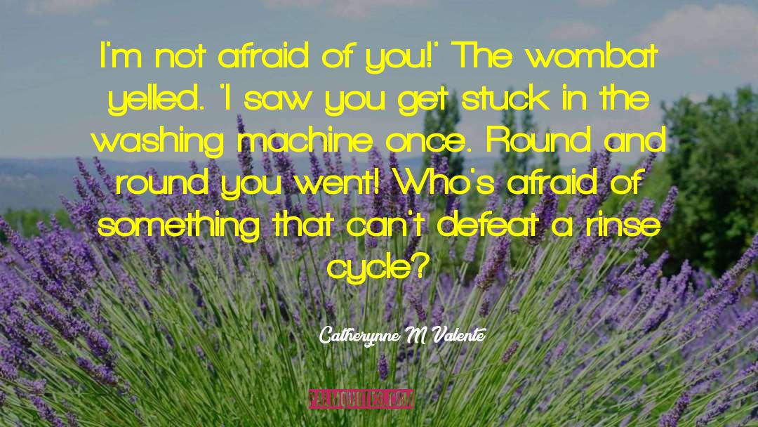 Catherynne M Valente Quotes: I'm not afraid of you!'