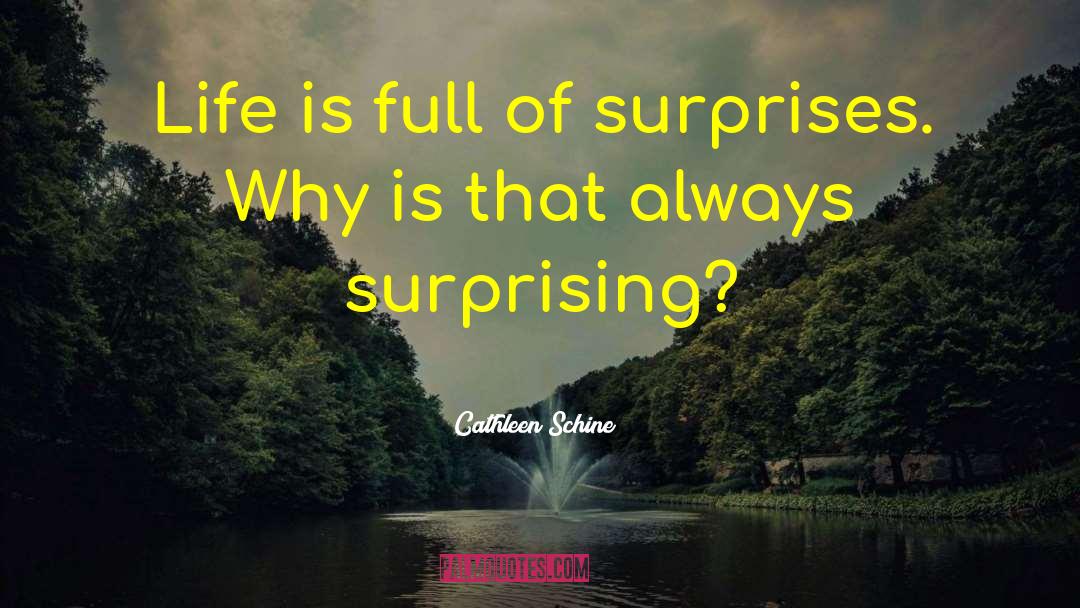 Cathleen Schine Quotes: Life is full of surprises.