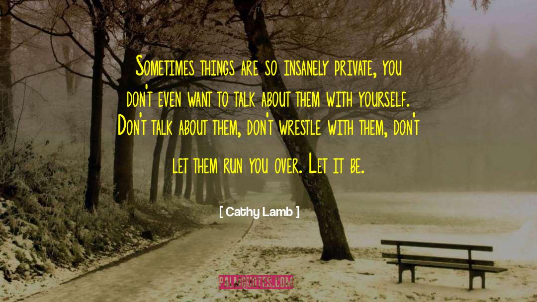 Cathy Lamb Quotes: Sometimes things are so insanely