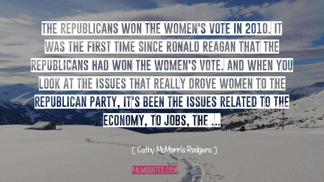 Cathy McMorris Rodgers Quotes: The Republicans won the women's