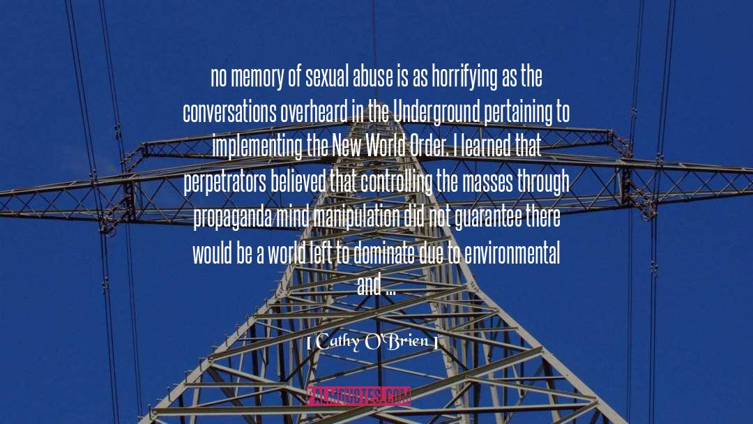 Cathy O'Brien Quotes: no memory of sexual abuse