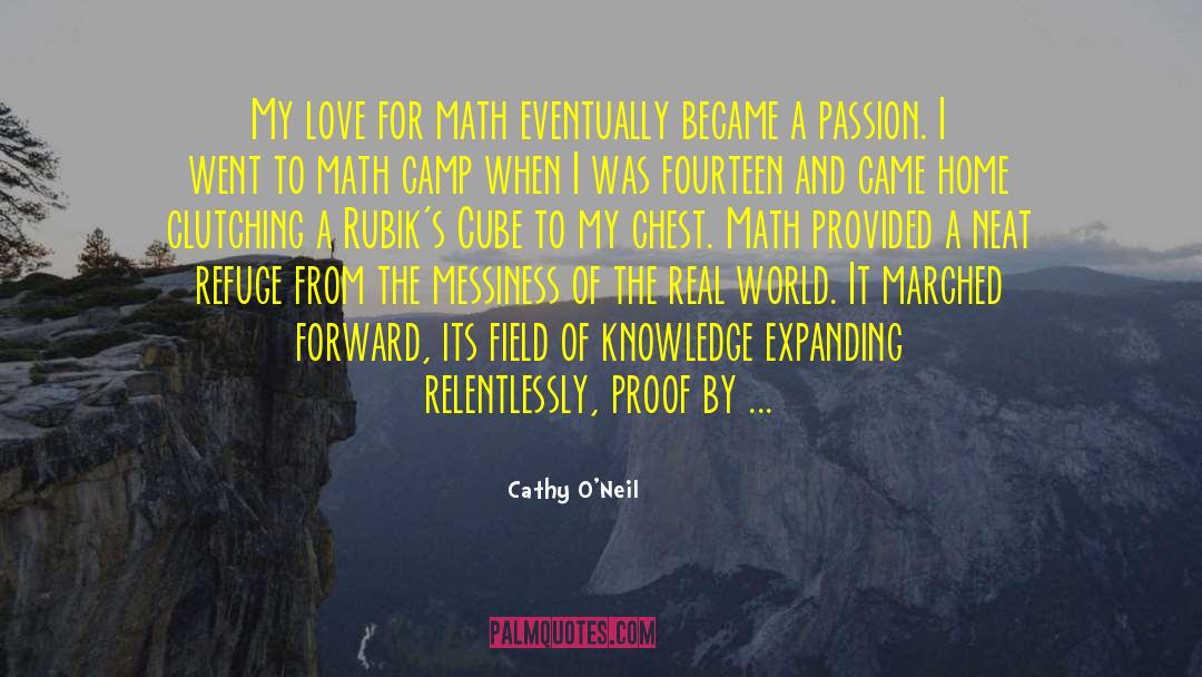 Cathy O'Neil Quotes: My love for math eventually