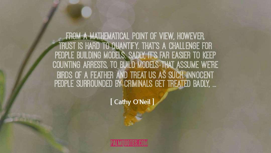 Cathy O'Neil Quotes: From a mathematical point of