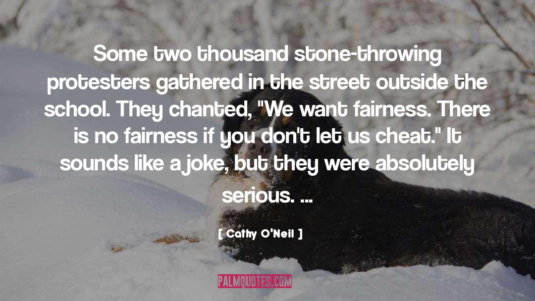 Cathy O'Neil Quotes: Some two thousand stone-throwing protesters