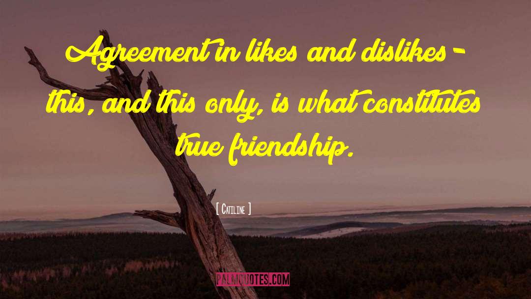Catiline Quotes: Agreement in likes and dislikes-