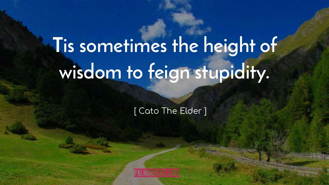 Cato The Elder Quotes: Tis sometimes the height of