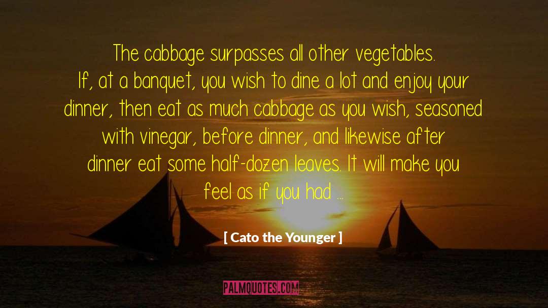 Cato The Younger Quotes: The cabbage surpasses all other