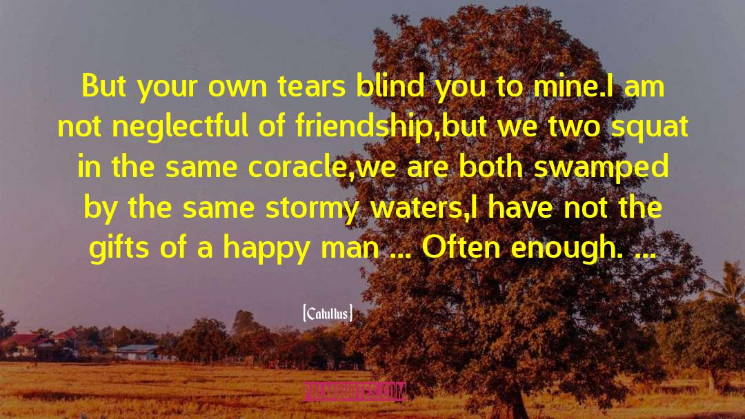 Catullus Quotes: But your own tears blind
