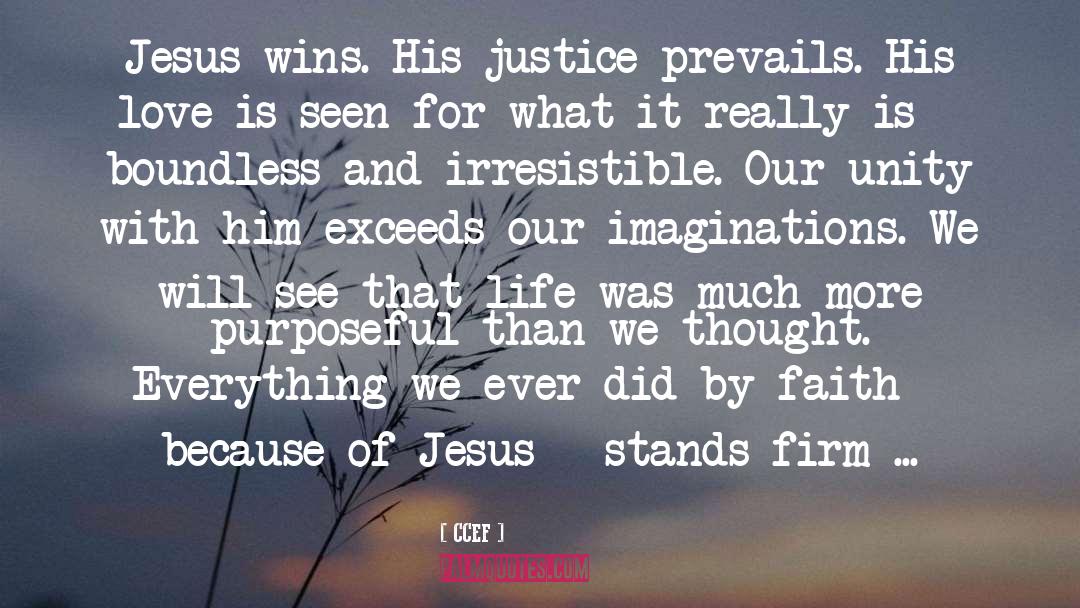 CCEF Quotes: Jesus wins. His justice prevails.