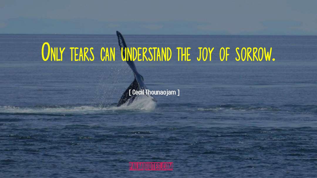 Cecil Thounaojam Quotes: Only tears can understand the