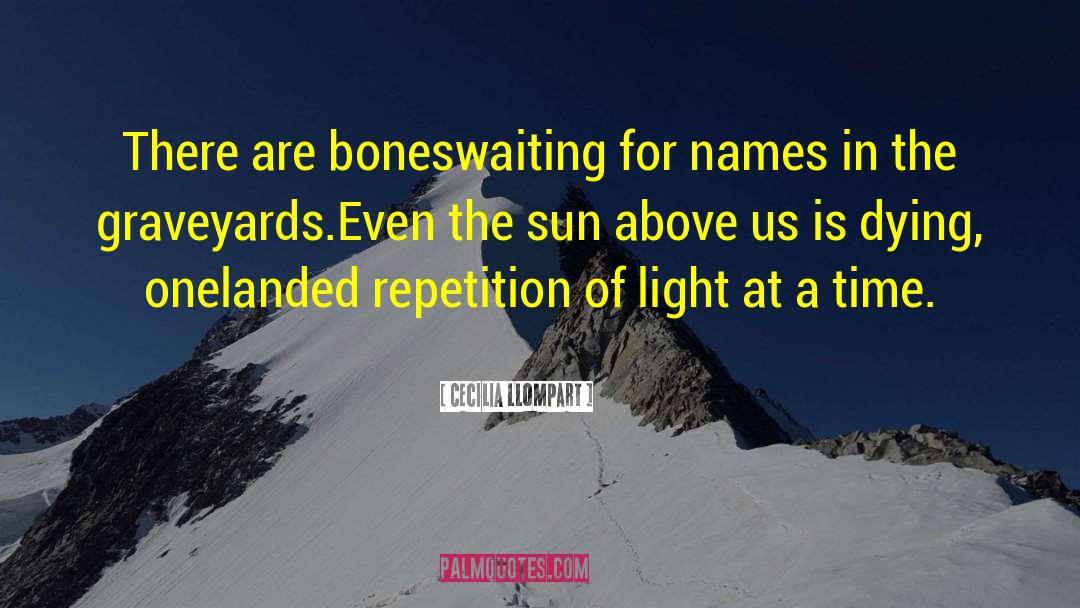 Cecilia Llompart Quotes: There are bones<br>waiting for names