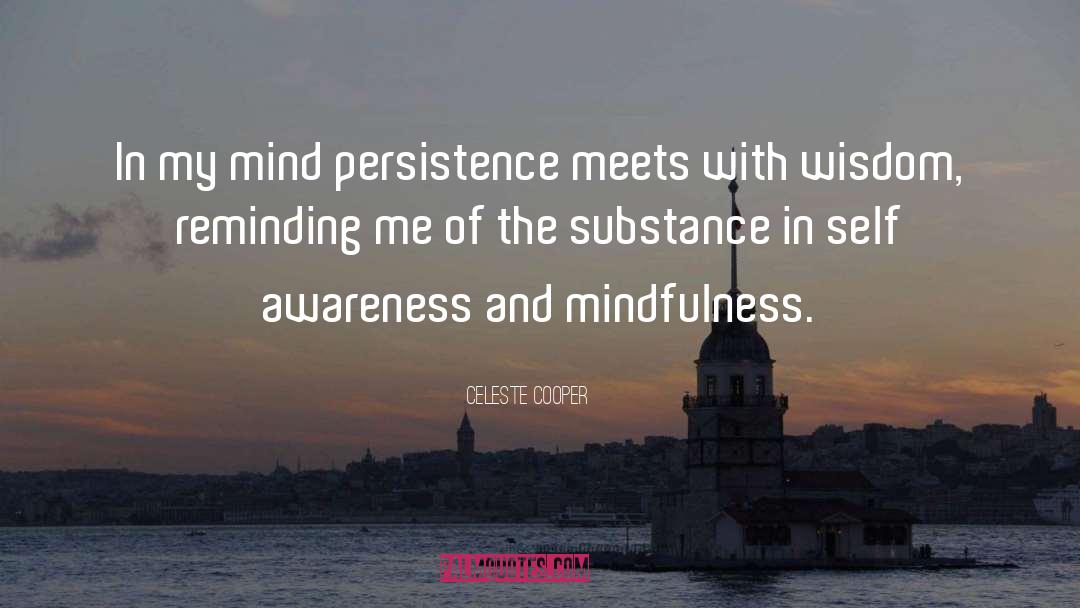 Celeste Cooper Quotes: In my mind persistence meets