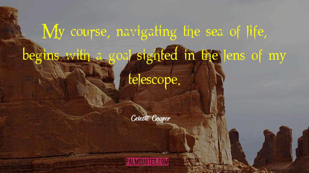 Celeste Cooper Quotes: My course, navigating the sea