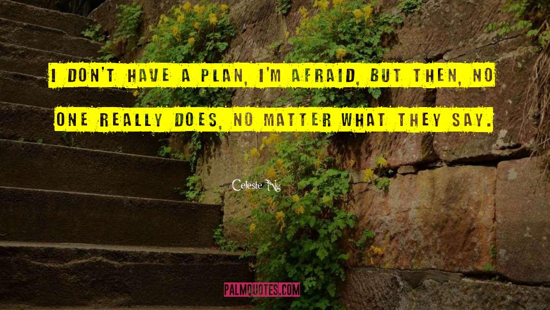 Celeste Ng Quotes: I don't have a plan,