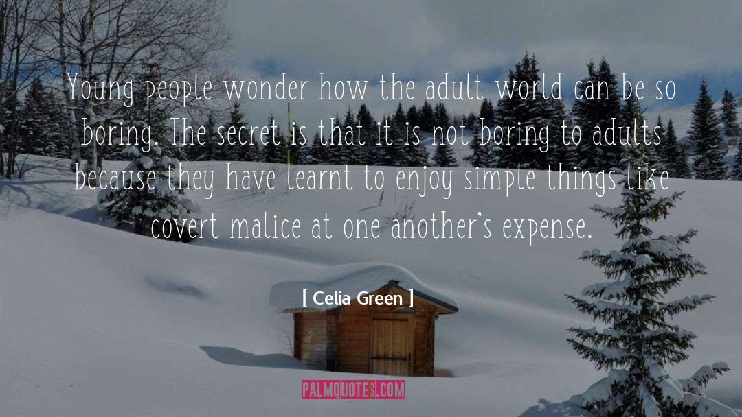 Celia Green Quotes: Young people wonder how the