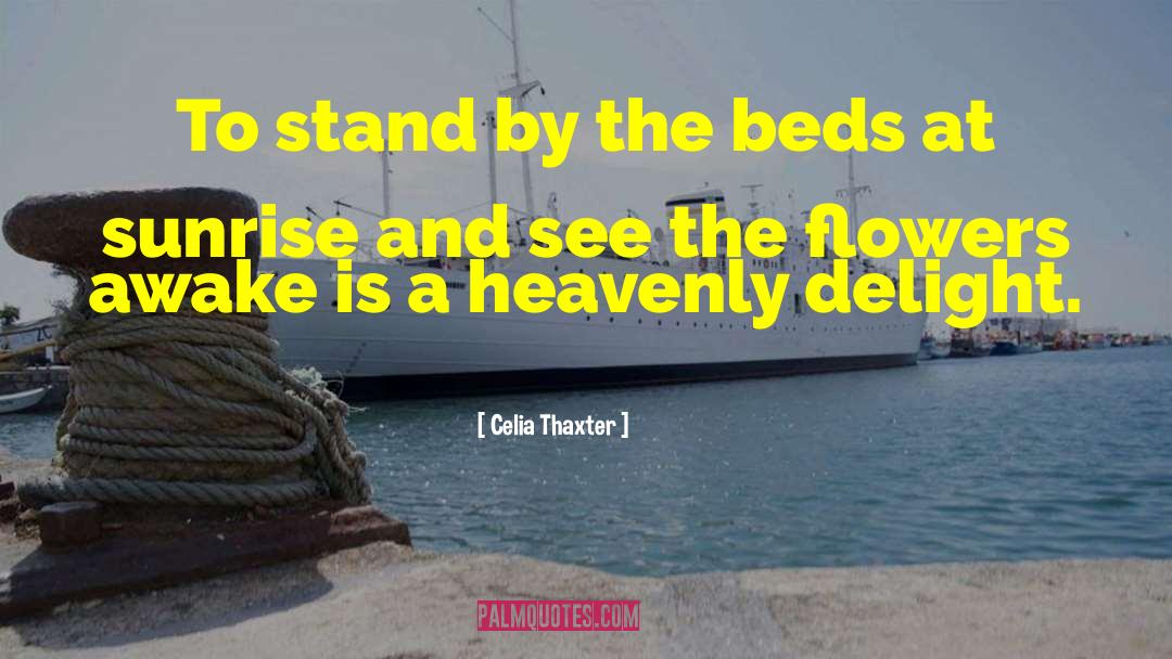 Celia Thaxter Quotes: To stand by the beds