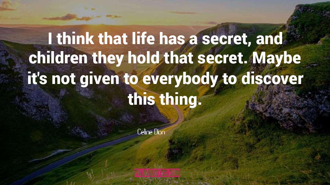 Celine Dion Quotes: I think that life has