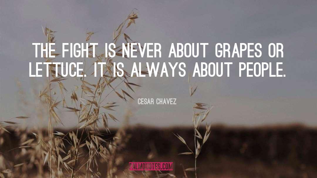 Cesar Chavez Quotes: The fight is never about