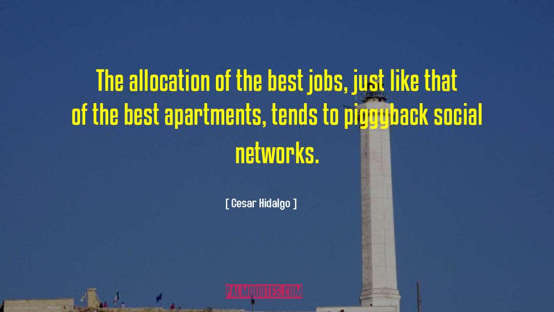 Cesar Hidalgo Quotes: The allocation of the best