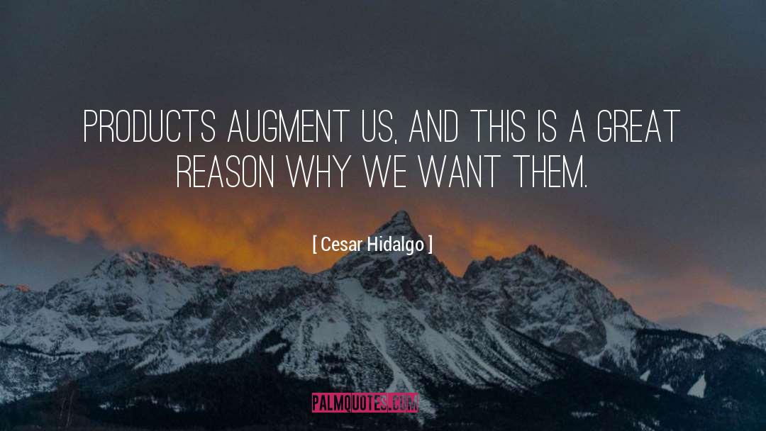 Cesar Hidalgo Quotes: Products augment us, and this