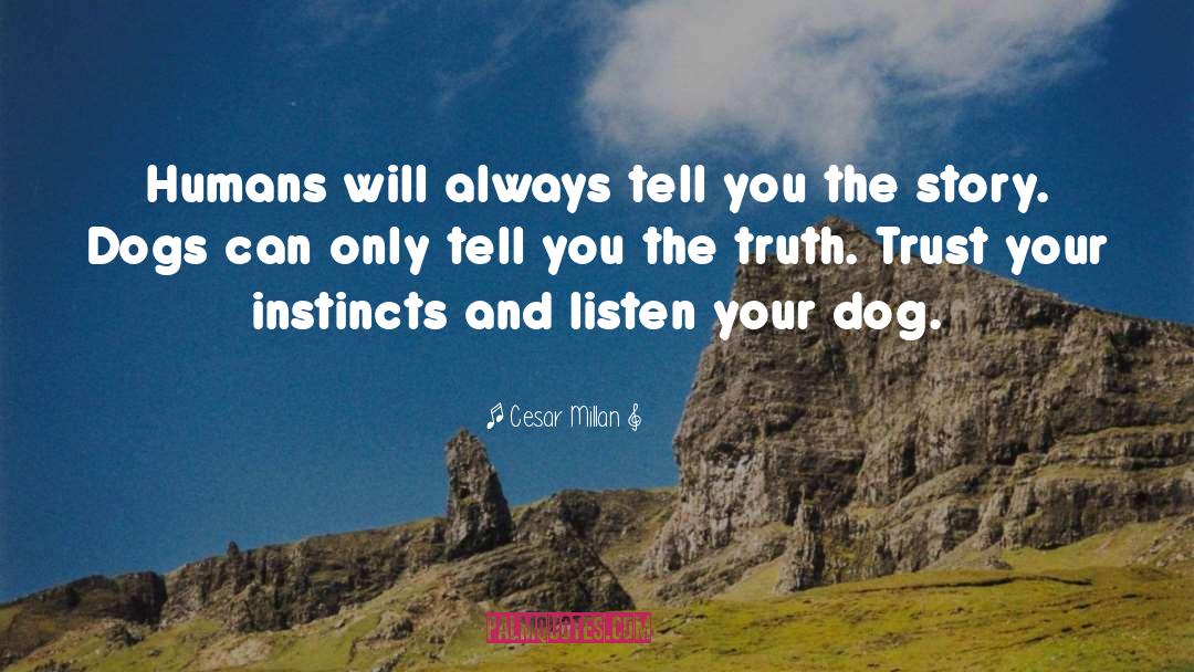 Cesar Millan Quotes: Humans will always tell you