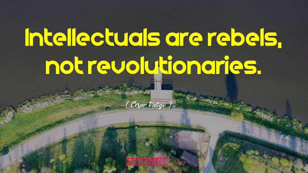 Cesar Vallejo Quotes: Intellectuals are rebels, not revolutionaries.