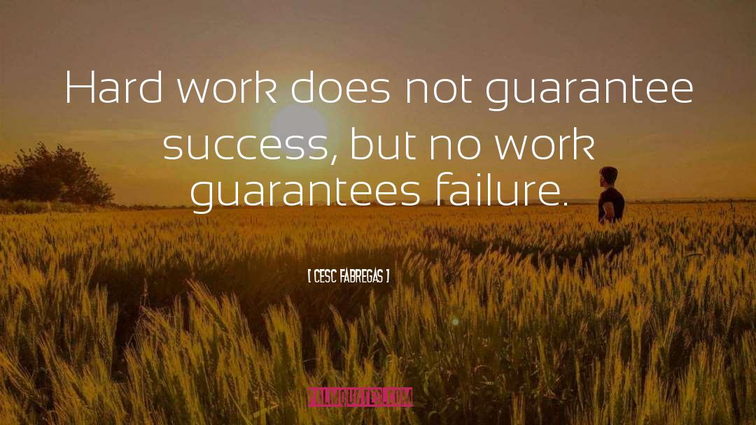 Cesc Fabregas Quotes: Hard work does not guarantee