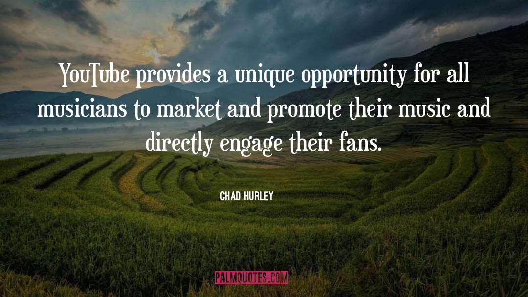 Chad Hurley Quotes: YouTube provides a unique opportunity