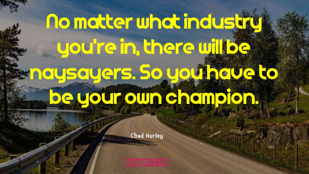 Chad Hurley Quotes: No matter what industry you're