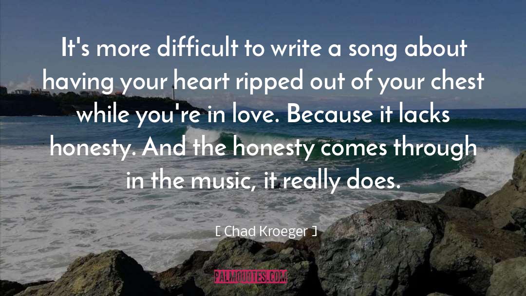 Chad Kroeger Quotes: It's more difficult to write