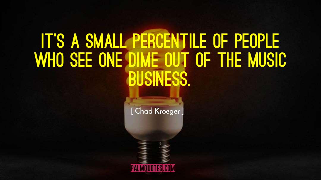 Chad Kroeger Quotes: It's a small percentile of