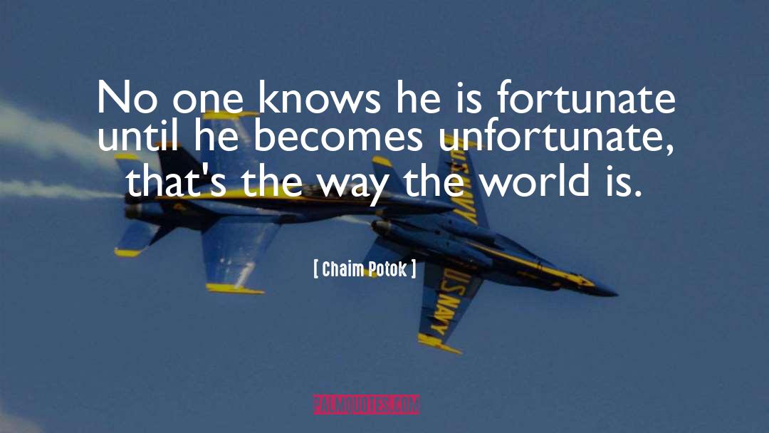 Chaim Potok Quotes: No one knows he is