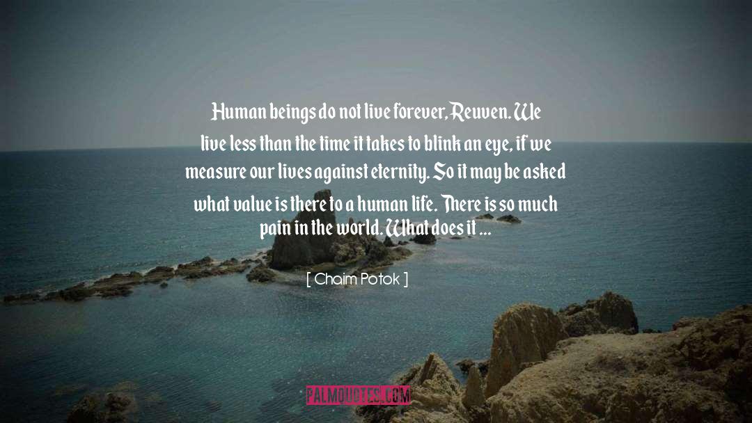 Chaim Potok Quotes: Human beings do not live