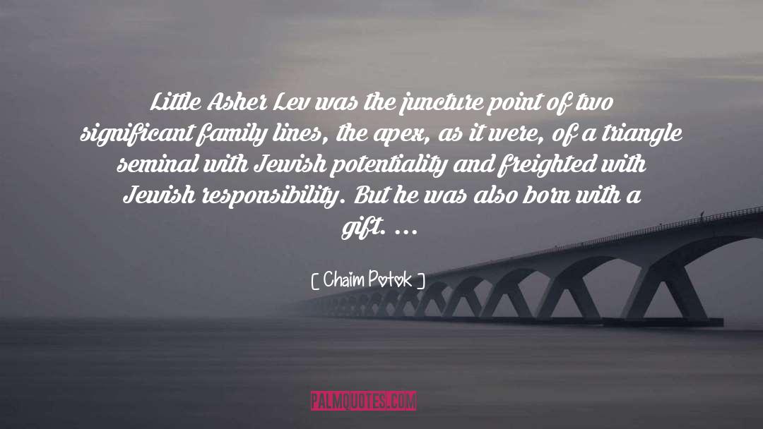 Chaim Potok Quotes: Little Asher Lev was the