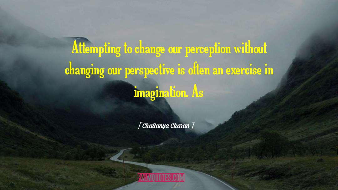 Chaitanya Charan Quotes: Attempting to change our perception