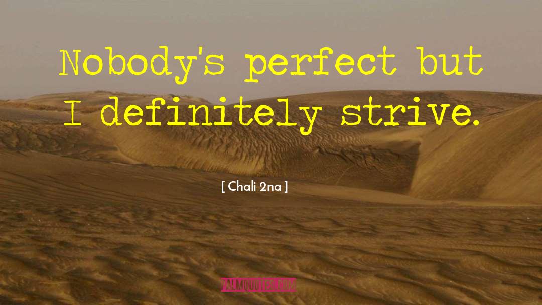 Chali 2na Quotes: Nobody's perfect but I definitely