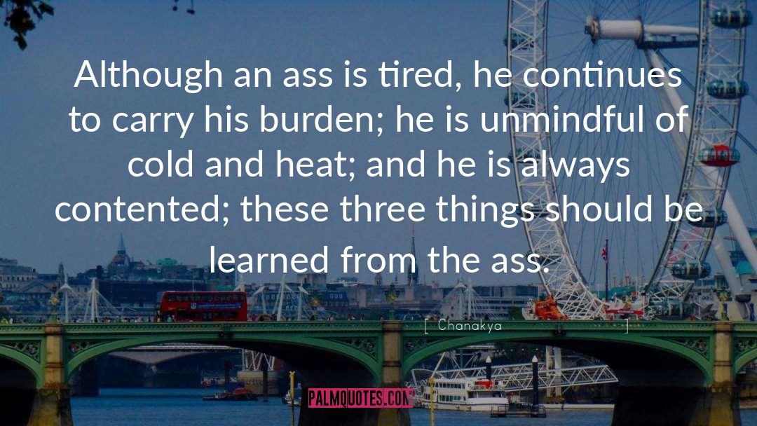 Chanakya Quotes: Although an ass is tired,