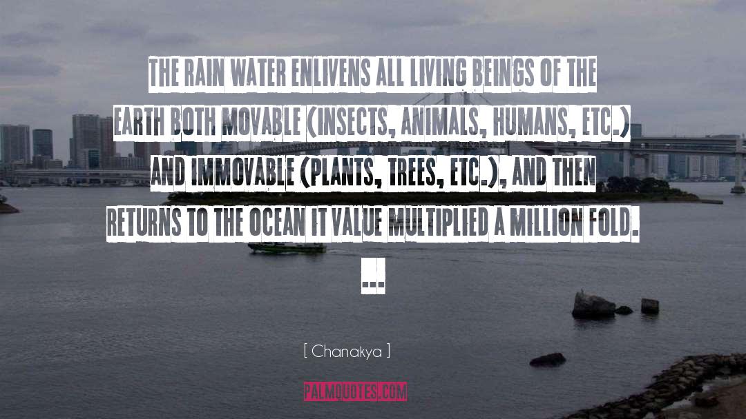 Chanakya Quotes: The rain water enlivens all