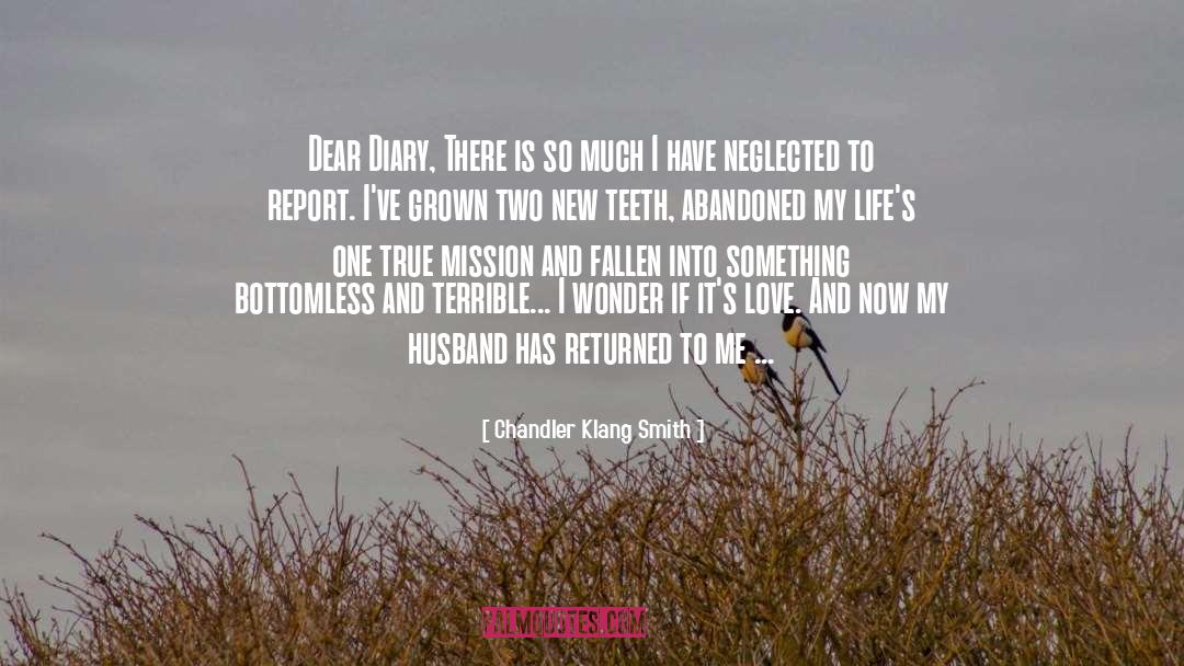 Chandler Klang Smith Quotes: Dear Diary, <br /><br />There