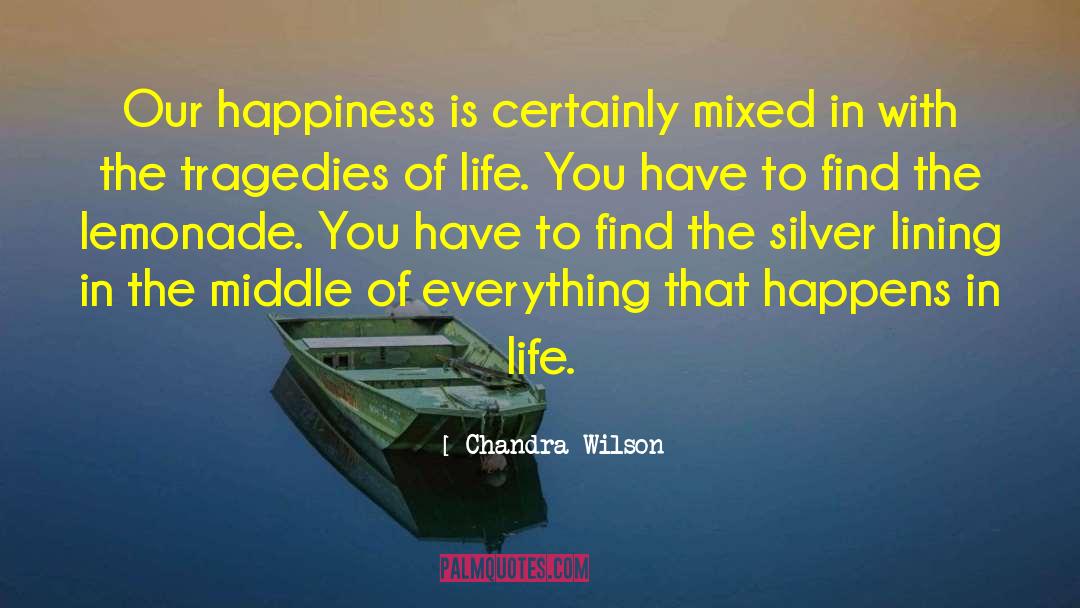 Chandra Wilson Quotes: Our happiness is certainly mixed