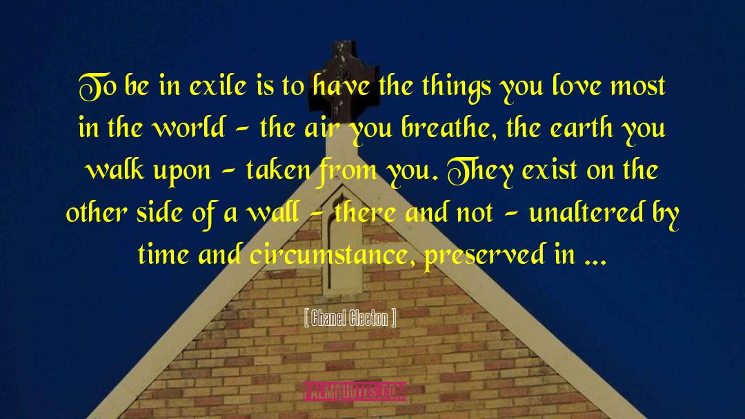 Chanel Cleeton Quotes: To be in exile is