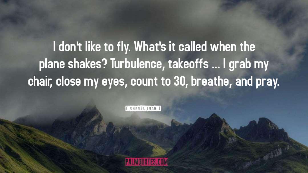 Chanel Iman Quotes: I don't like to fly.