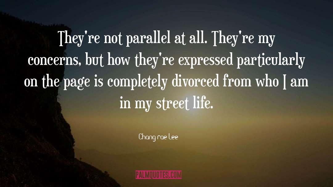 Chang-rae Lee Quotes: They're not parallel at all.