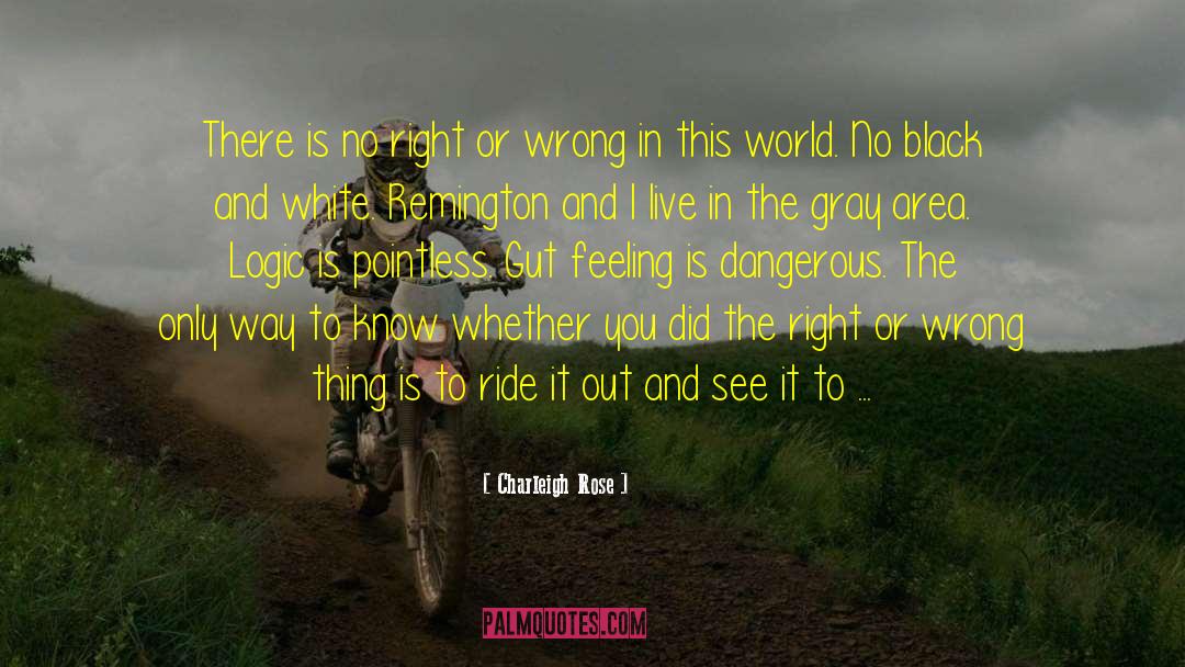 Charleigh Rose Quotes: There is no right or